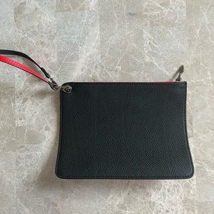 Christian Louboutin Black and Red Wristlet